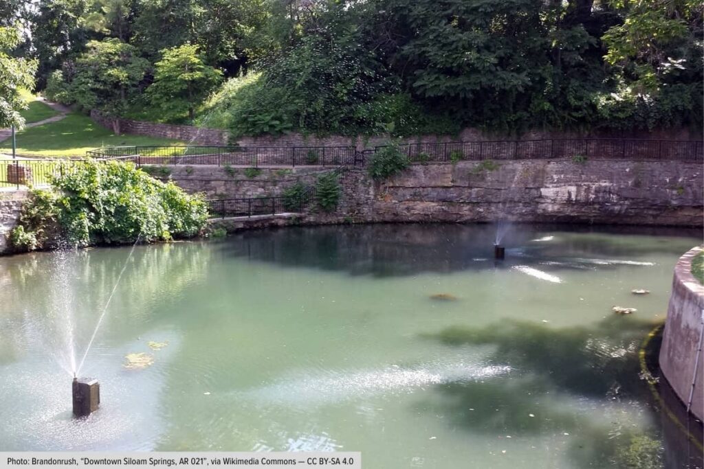 Sager Creek Fountain In Downtown Siloam Springs Arkansas