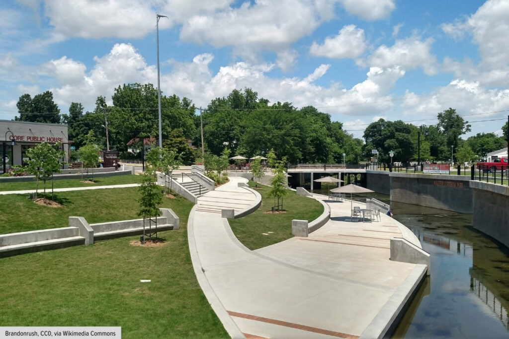 Turnbow Park Walking Paths And Creek In Springdale Arkansas