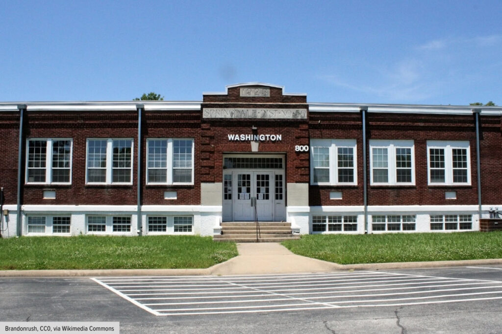 Historic Washington Elementary School Building In Springdale Arkansas